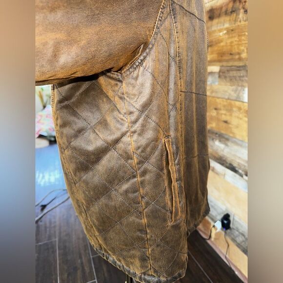 Outback Trading Company Canvas/Quilted Jacket with Floral Back Embroidery - Picture 7 of 15